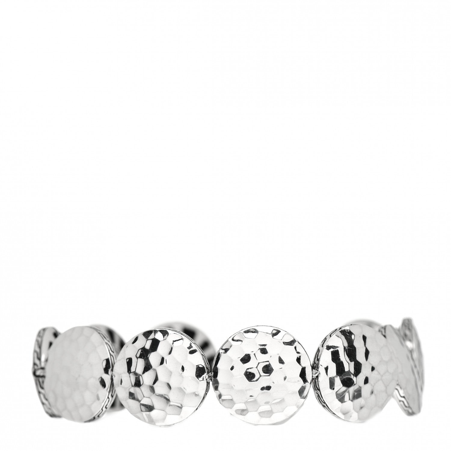 John Hardy Sterling Silver Palu Hammered Dot Link Bracelet 1 of 4