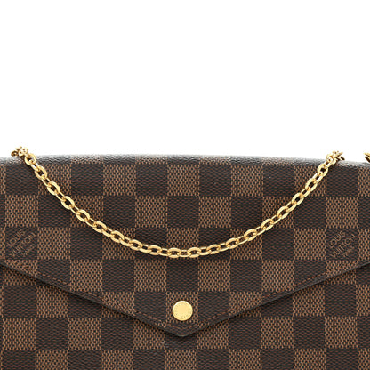 Louis Vuitton Damier Ebene Pochette Felicie Chain Wallet 8 of 15