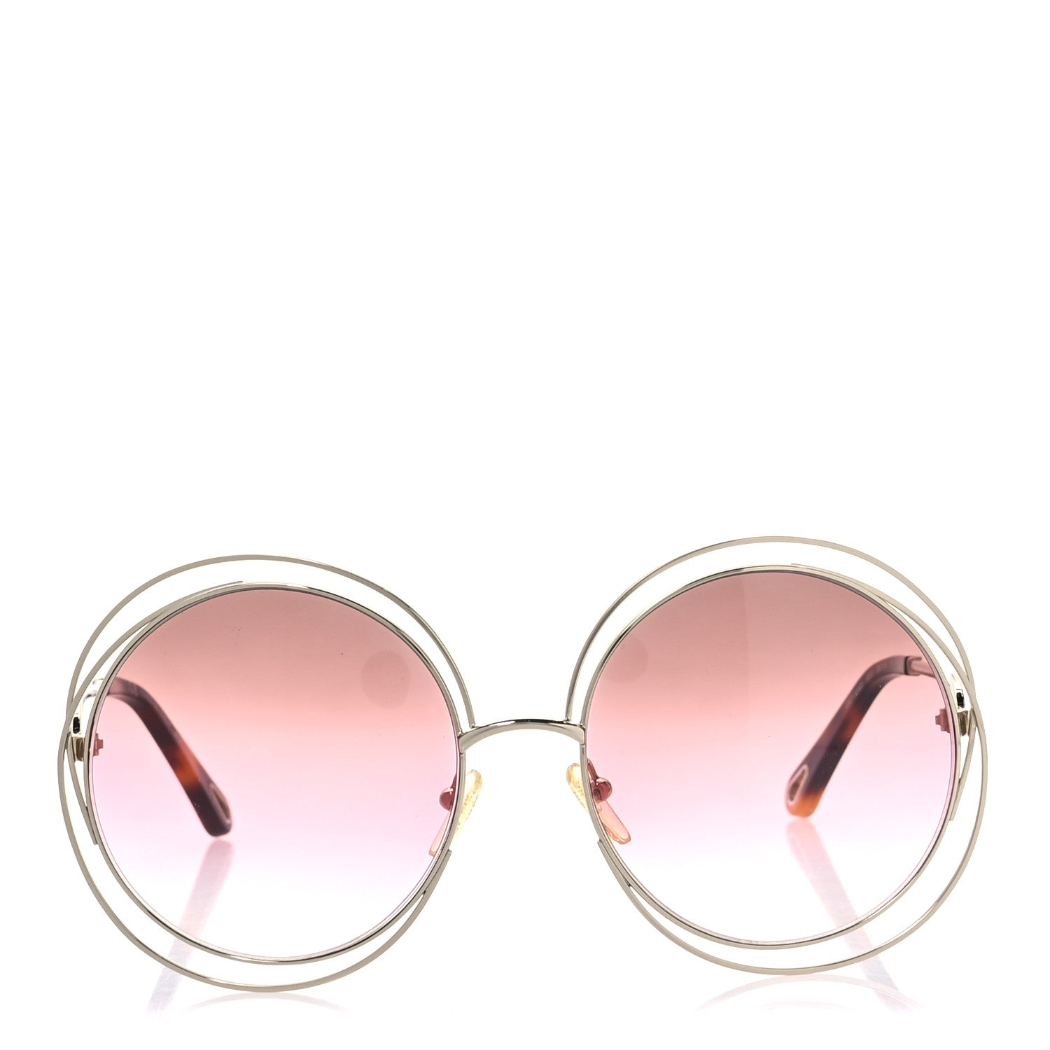 Chloe Oversized Round Carlina Oversized Round Sunglasses CE114SD Gold Pink 2 of 7