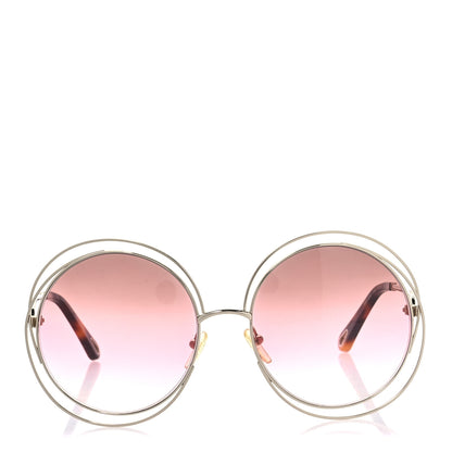 Chloe Oversized Round Carlina Oversized Round Sunglasses CE114SD Gold Pink 2 of 7