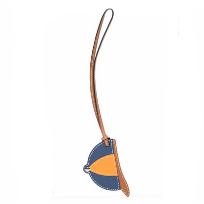 Hermes Swift Paddock Cap Bag Charm Jaune D'Or Bleu Agate 1 of 4