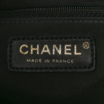Chanel Caviar Quilted Sweet Vertical Shopping Tote Black 6 of 9