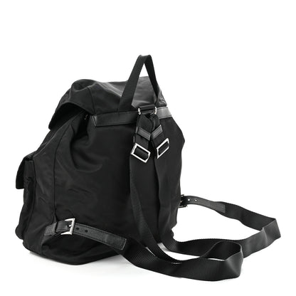 Prada Tessuto Nylon Saffiano Medium Backpack Black 2 of 12