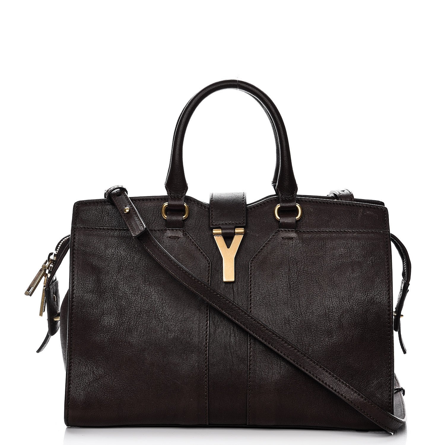 Saint Laurent Sheepskin Small Cabas ChYc Dark Brown 1 of 11