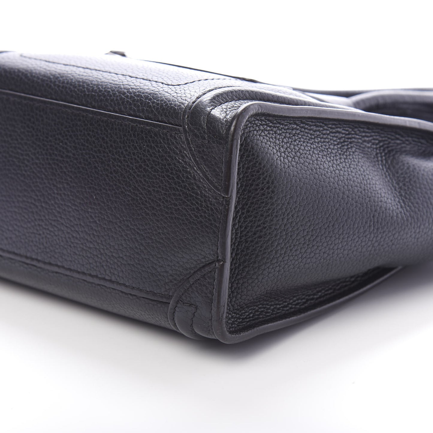 Drummed Calfskin Nano Luggage Black