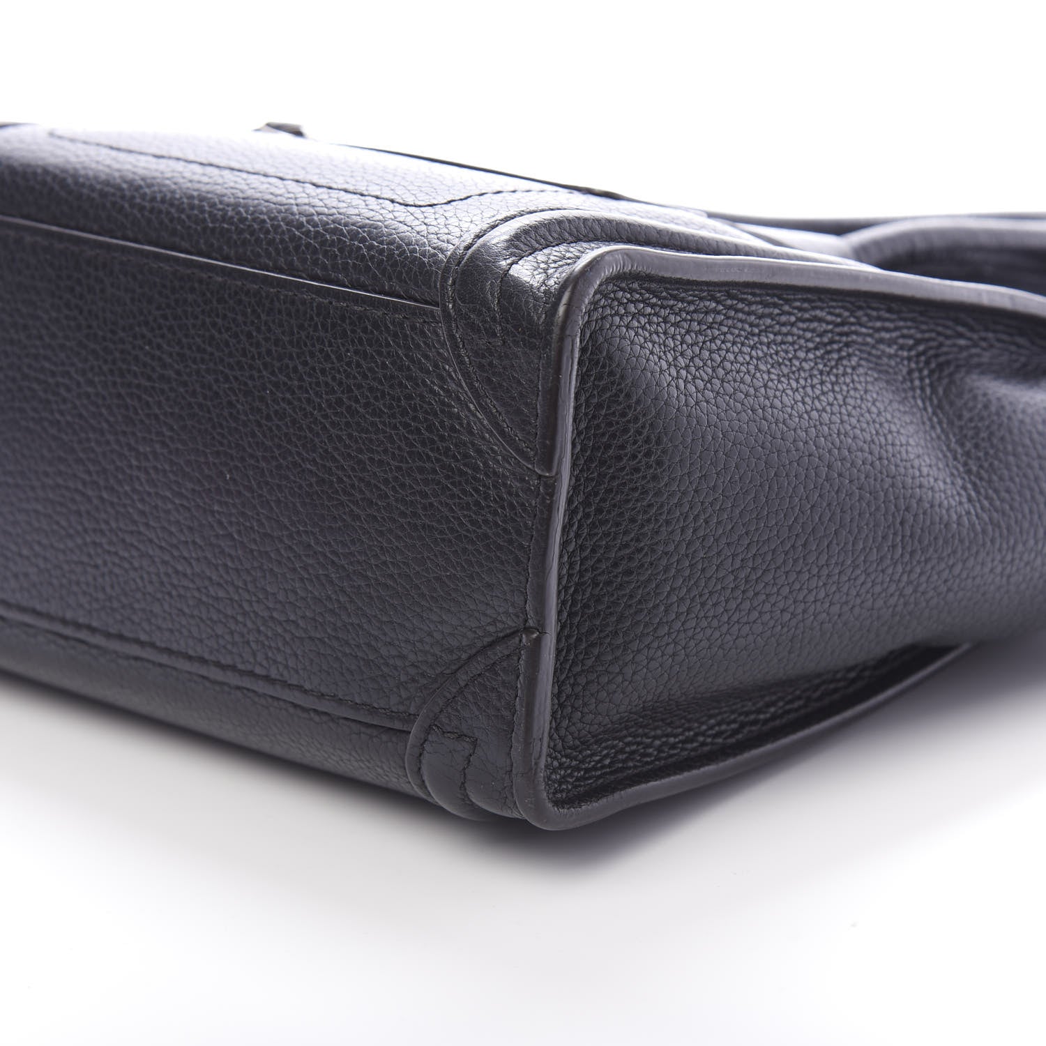 Celine Drummed Calfskin Nano Luggage Black 8 of 11