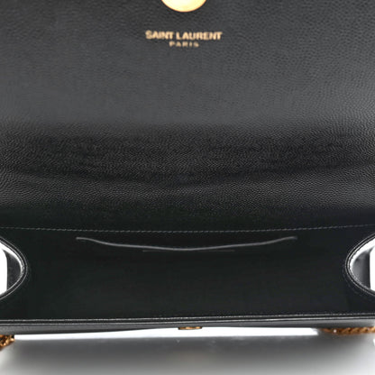 Saint Laurent Grain De Poudre Medium Classic Monogram Kate Satchel Black 4 of 4