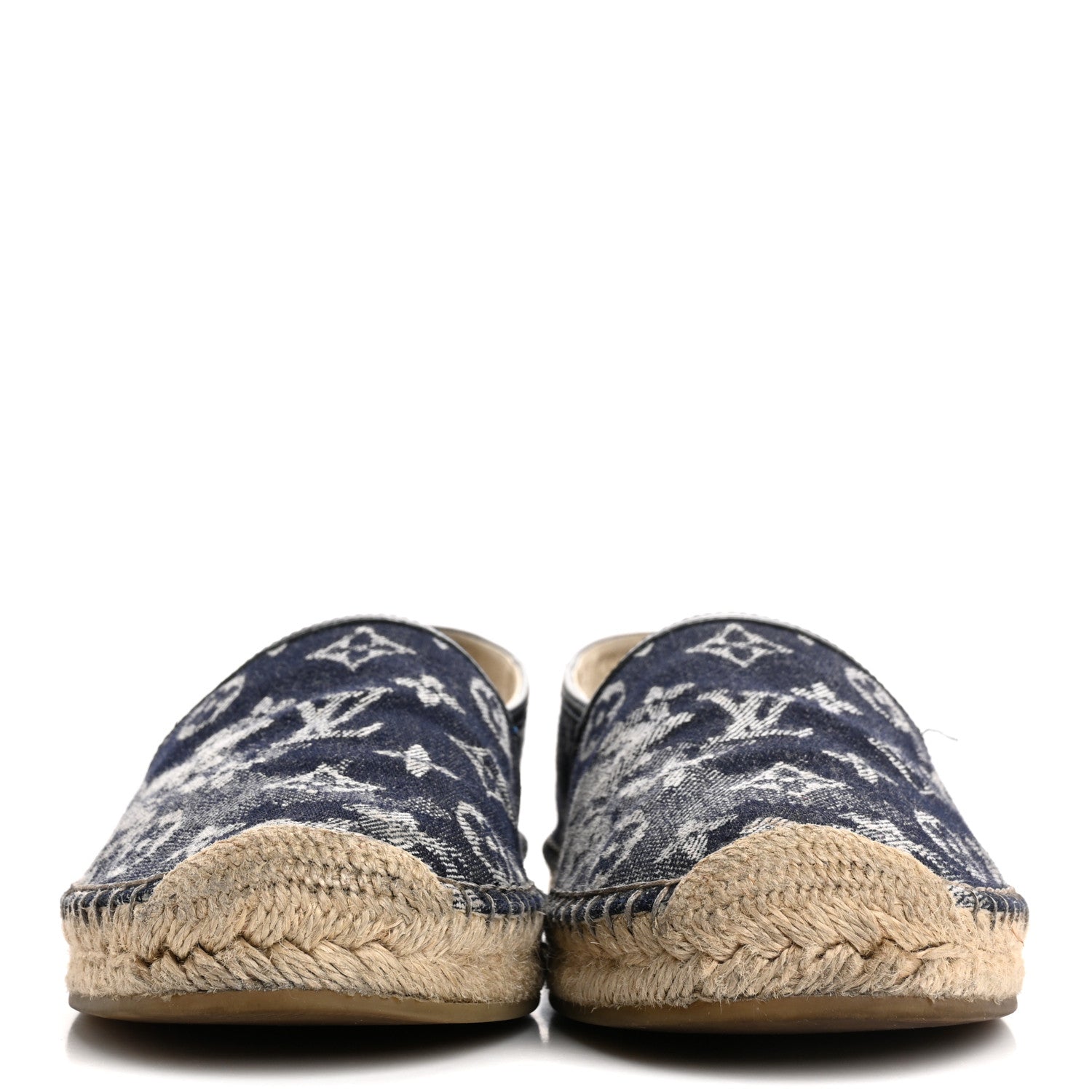 Louis Vuitton Monogram Denim Espadrille Flats 8.5 Blue 3 of 15