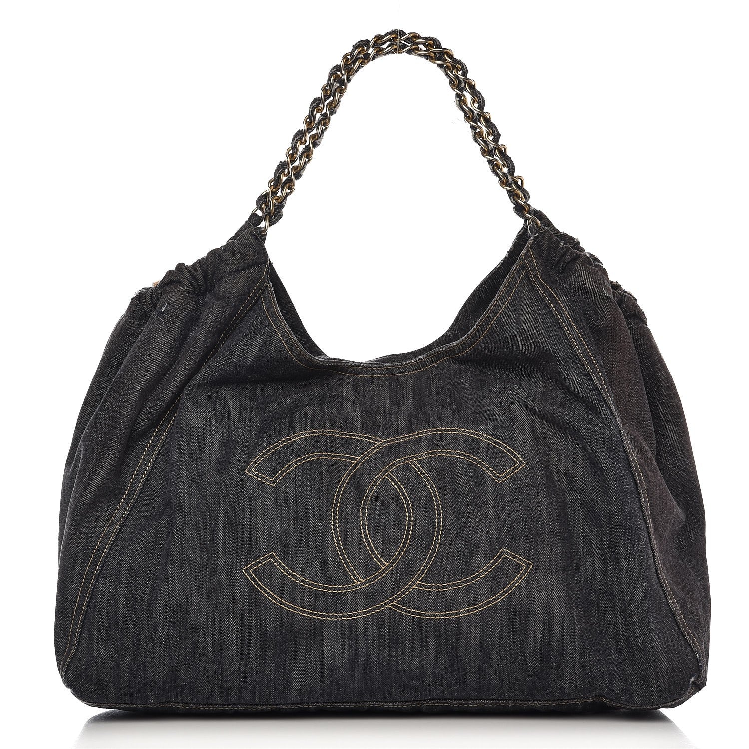 Chanel Denim XL Coco Cabas Tote Dark Blue 1 of 12