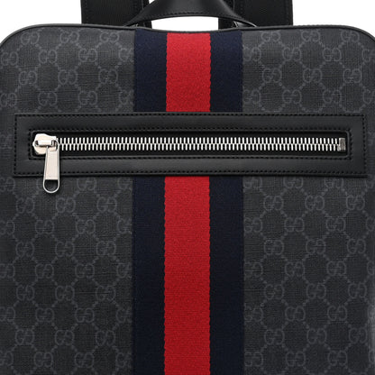 Gucci GG Supreme Monogram Web Tote Backpack Black Grey 8 of 10