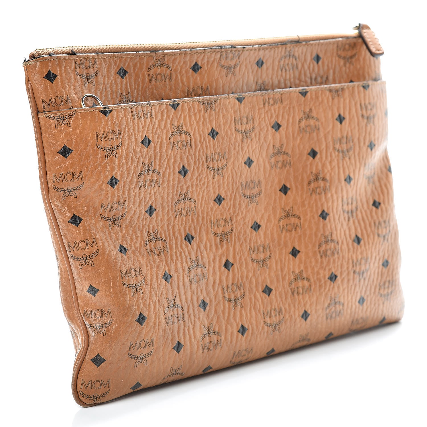 MCM Visetos Original Medium Pouch Cognac 3 of 17