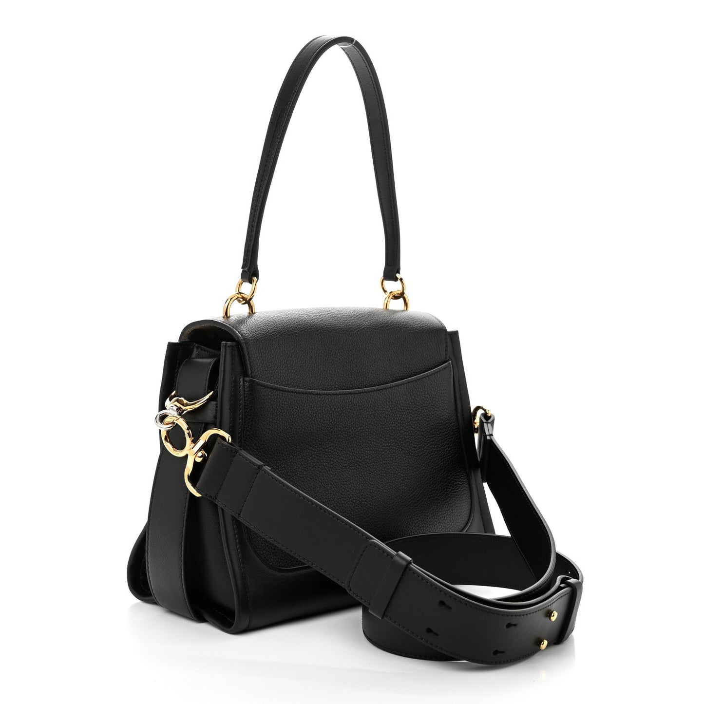 Calfskin Small Tess Day Bag Black