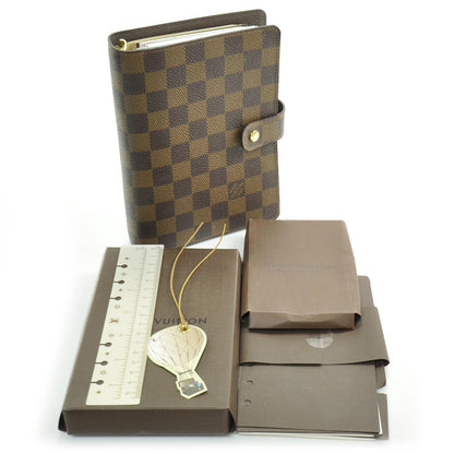 Louis Vuitton Damier Ebene Medium Ring Agenda Cover 4 of 8