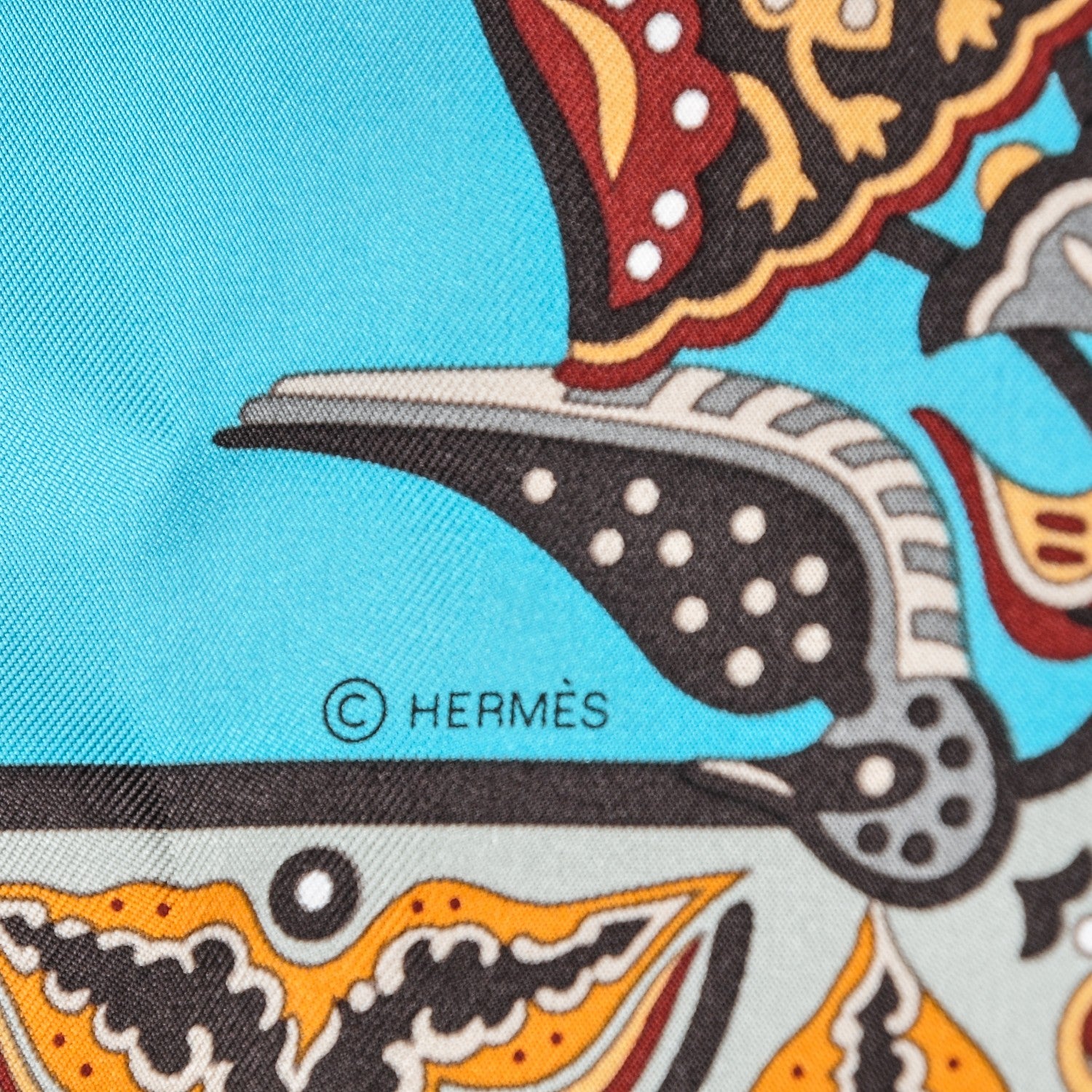 Hermes Silk Ciels Byzantins Scarf 90 6 of 9