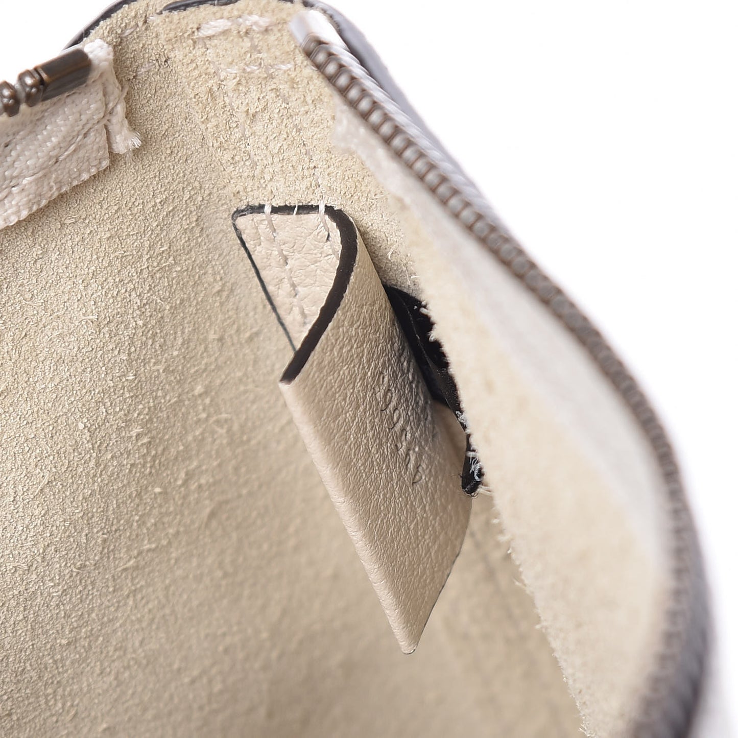 Pebbled Calfskin Medium Logo Portfolio Clutch White