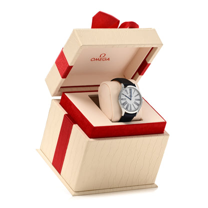Omega Stainless Steel Satin Diamond Bezel 36mm De Ville Tresor Quartz Watch White 428.17.36.60.04.001 6 of 6