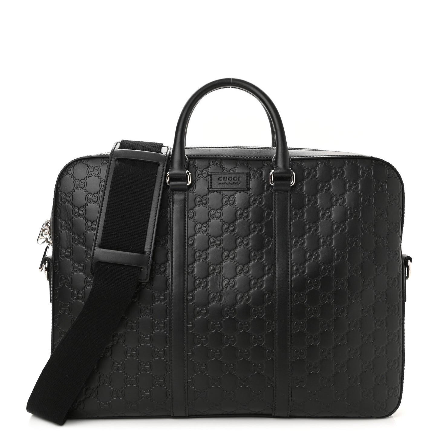 Guccissima Signature Briefcase Black