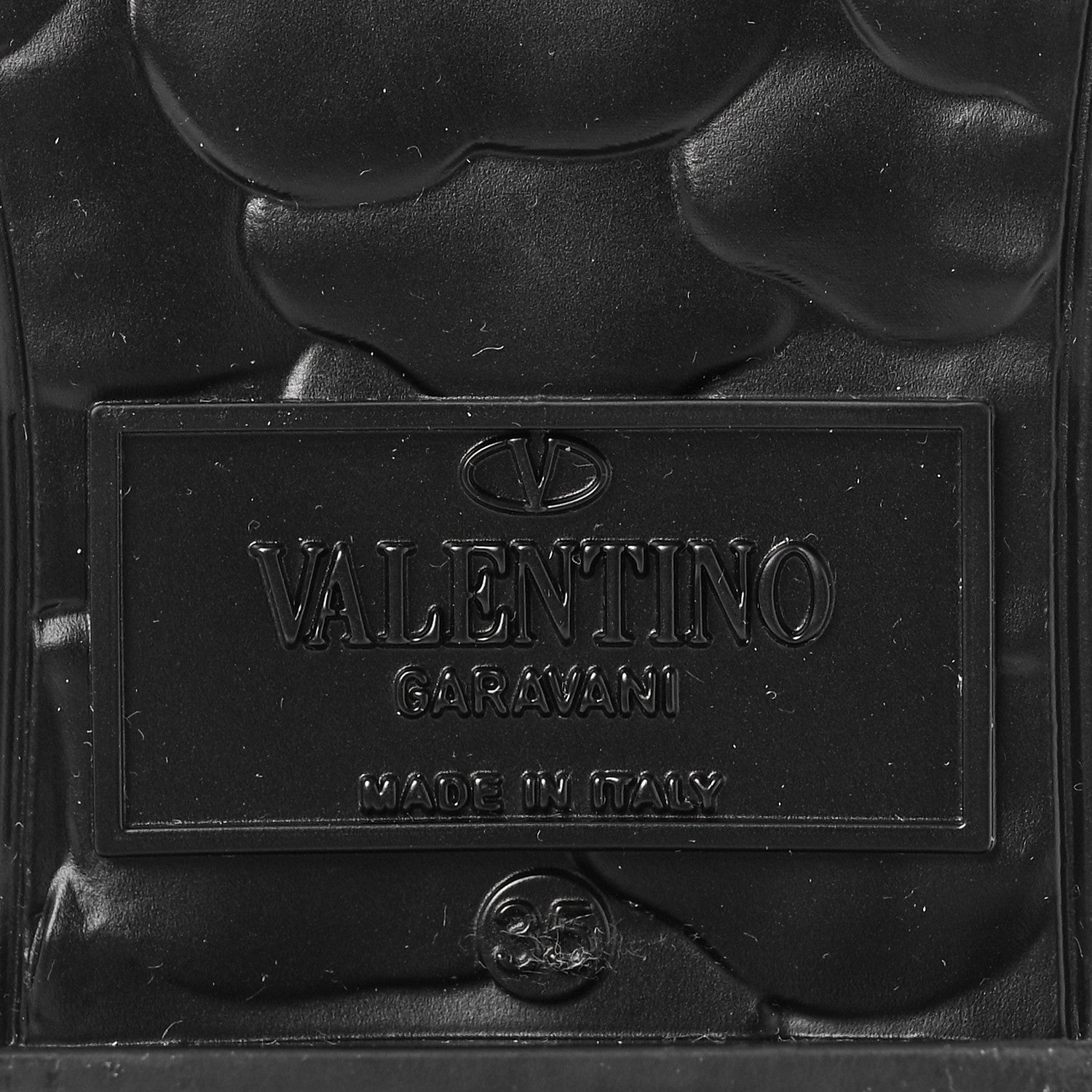 Valentino Garavani Rubber Atelier 03 Rose Edition 25/40mm Platform Slide Sandals 35 Black 7 of 8