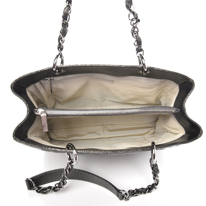 Chanel Metallic Caviar Quilted Grand Shopping Tote GST Dark Silver 5 of 9