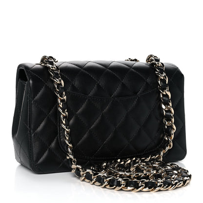 Chanel Lambskin Quilted Mini Coco Charms Rectangular Flap Black 3 of 12