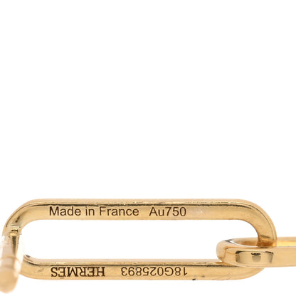 Hermes 18K Yellow Gold TPM Kelly Chaine Earrings 4 of 4