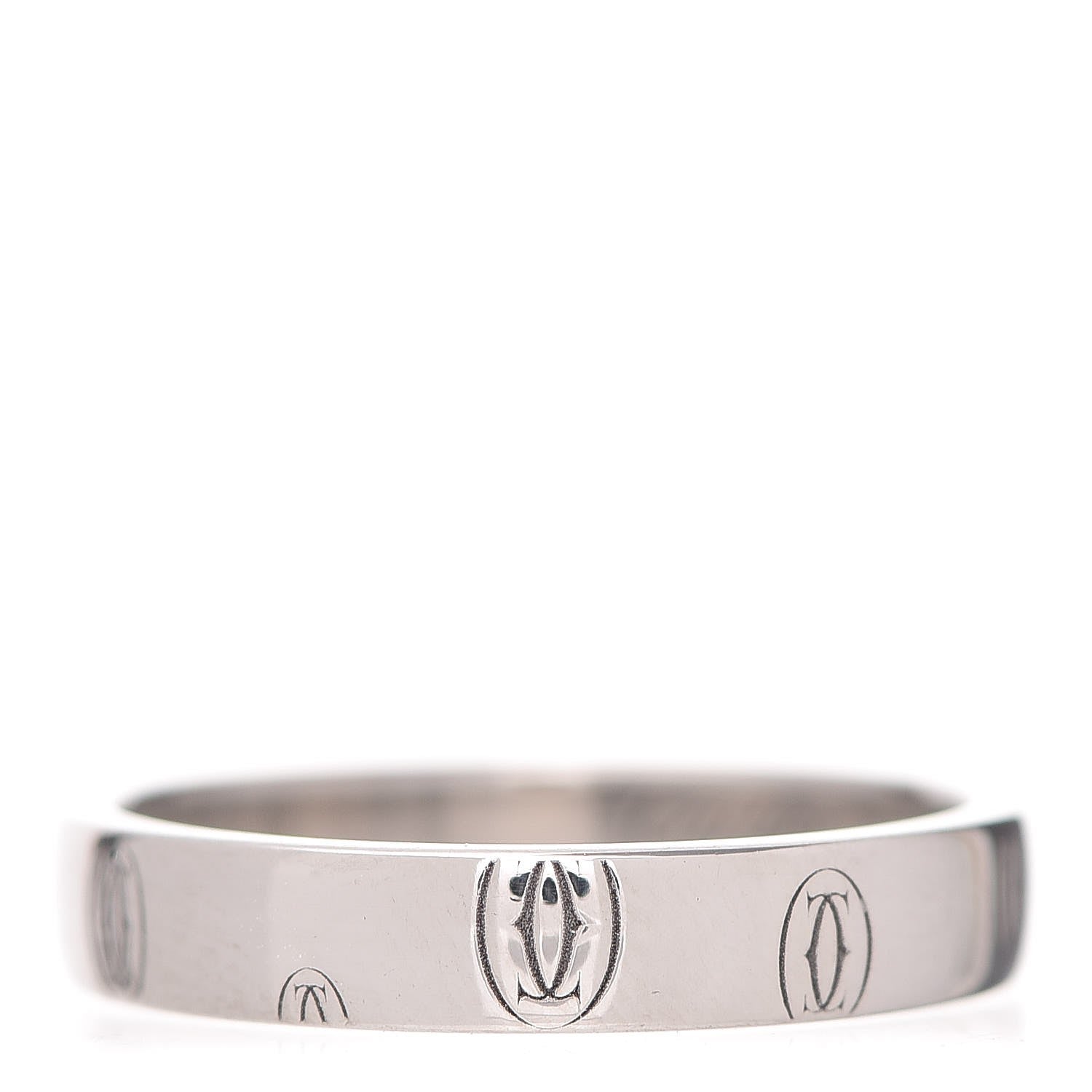 Cartier Platinum Happy Birthday 4mm Band Ring 57 8 1 of 5