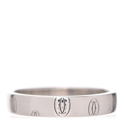 Cartier Platinum Happy Birthday 4mm Band Ring 57 8 1 of 5