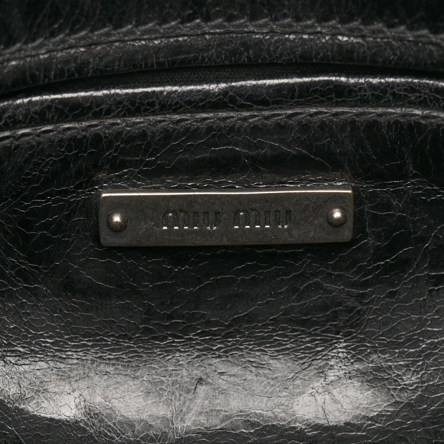 Miu Miu Vitello Shine Crystal Shoulder Bag Black 6 of 16