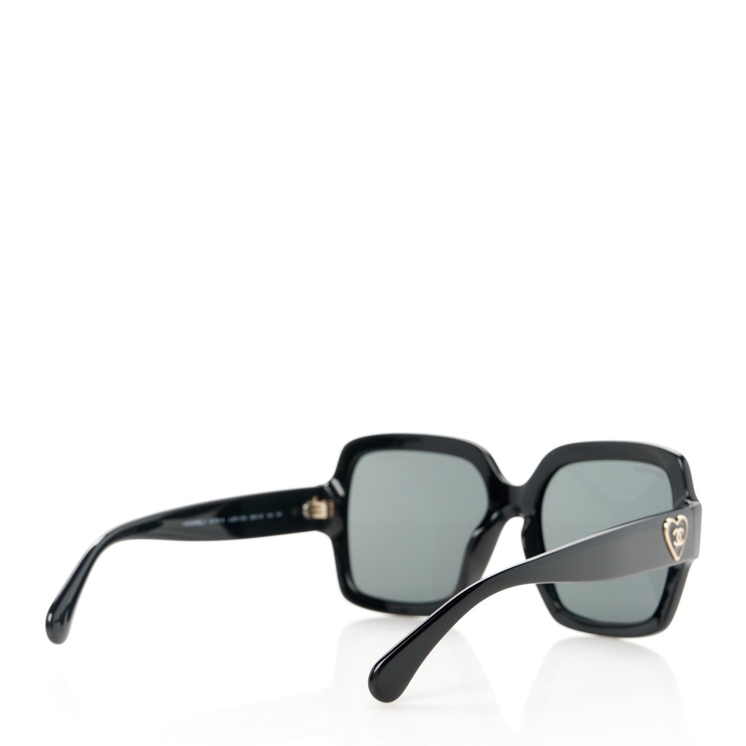Chanel Acetate Square Heart Sunglasses 5479-A Black 4 of 8