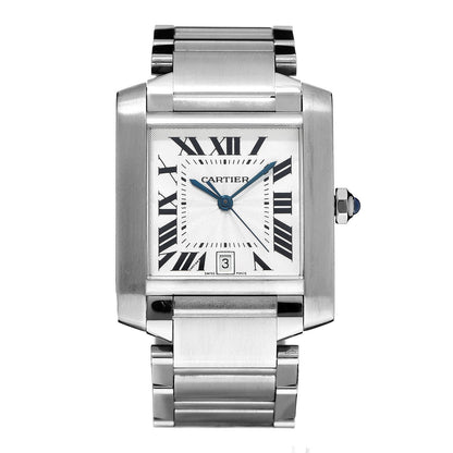 Cartier Stainless Steel 28mm Tank Francaise Automatic Watch 1 of 9