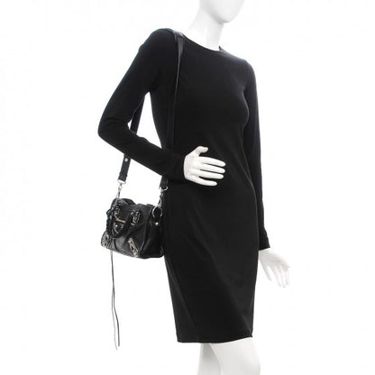 Balenciaga Chevre Silver Metallic Edge Hardware Mini City Black 2 of 10