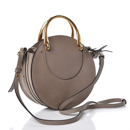 Chloe Smooth Calfskin Suede Patchwork Studded Small Pixie Bag Motty Grey 3 of 9