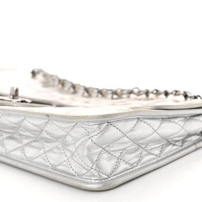 Chanel Vinyl Large Ice Cube Flap Silver 10 of 10