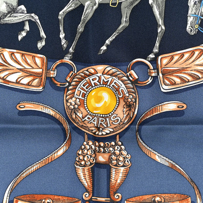 Hermes Silk Cavalcades Scarf 90 Ocre 2 of 5