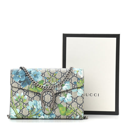 Gucci GG Supreme Monogram Blooms Mini Dionysus Chain Wallet Beige Blue Navy Vintage Blue 11 of 11
