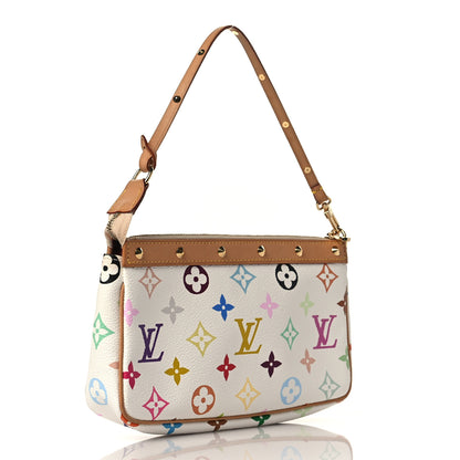Louis Vuitton Monogram Multicolor Pochette Accessories White 3 of 9