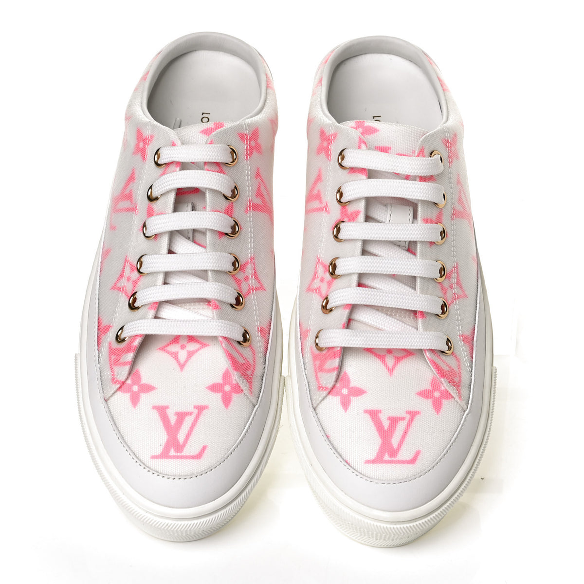 Technical Fabric Monogram Stellar Open Back Sneakers 37 Rose Pop