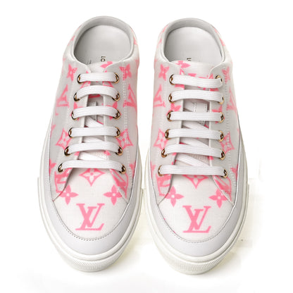 Louis Vuitton Technical Fabric Monogram Stellar Open Back Sneakers 37 Rose Pop 5 of 9