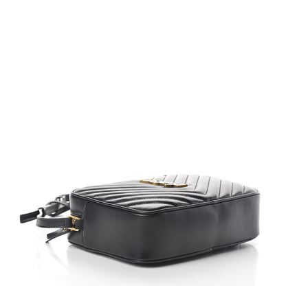 Saint Laurent Calfskin Matelasse Monogram Lou Camera Bag Black 3 of 7