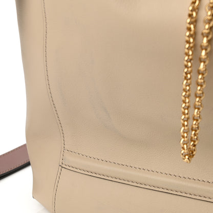 Fendi Vitello Grace King Karligraphy Chain Bucket Bag Nuvola Praline 12 of 13