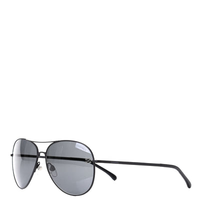 Chanel Metal Aviator CC Sunglasses 4189 T-Q Black 1 of 4