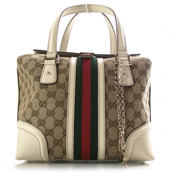 Monogram Treasure Boston Tote Ivory