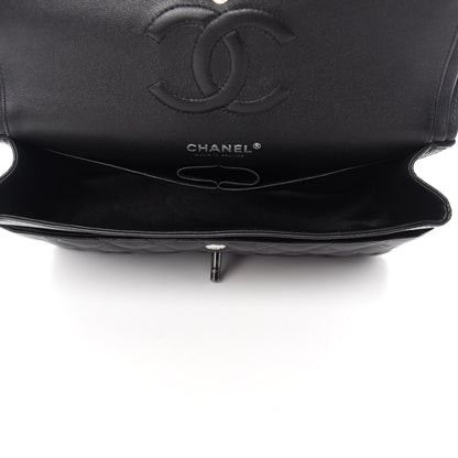 Chanel Crumpled Calfskin Quilted Medium Double Flap So Black 5 of 11