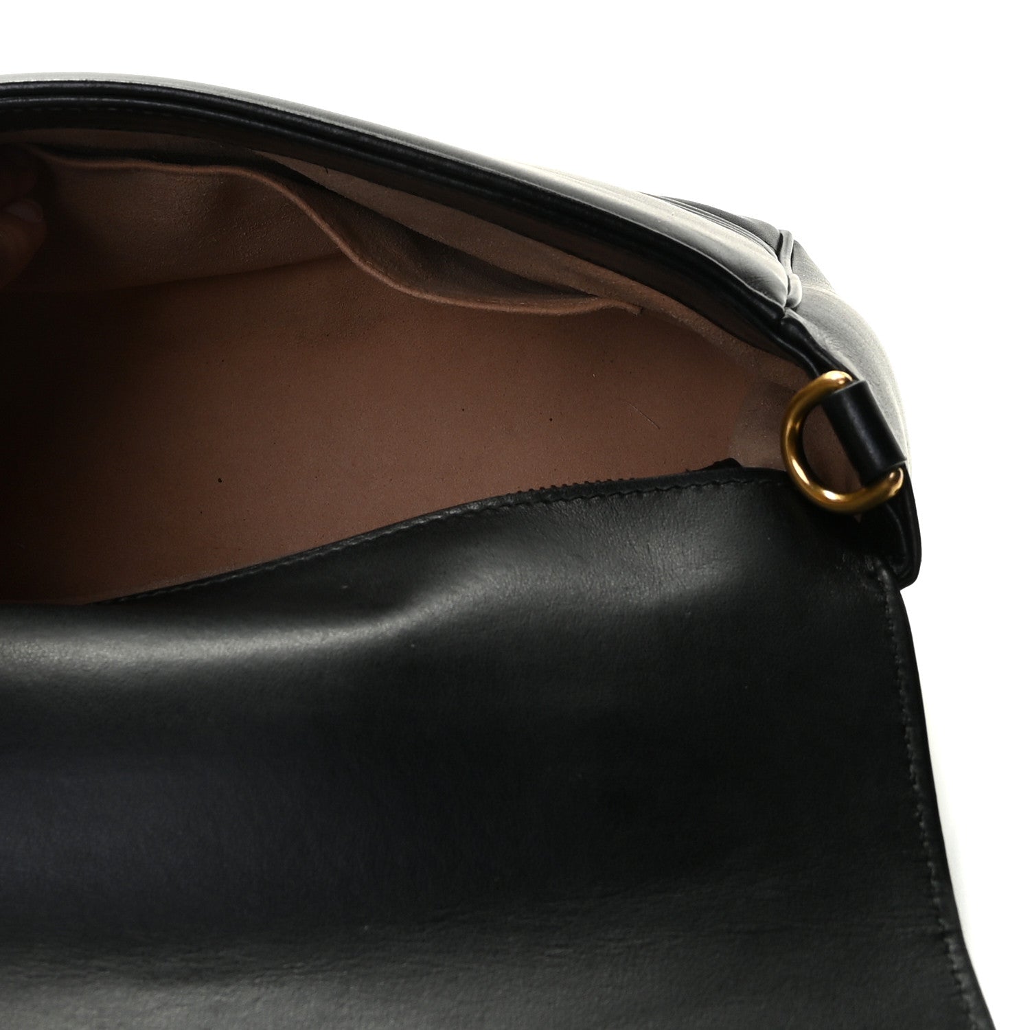 Gucci Calfskin Matelasse Small GG Marmont Top Handle Shoulder Bag Black 8 of 11