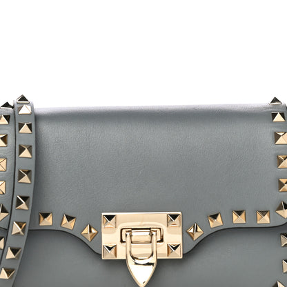 Valentino Garavani Vitello Mini Rockstud Flap Saddle Crossbody Bag Light Stone 6 of 15