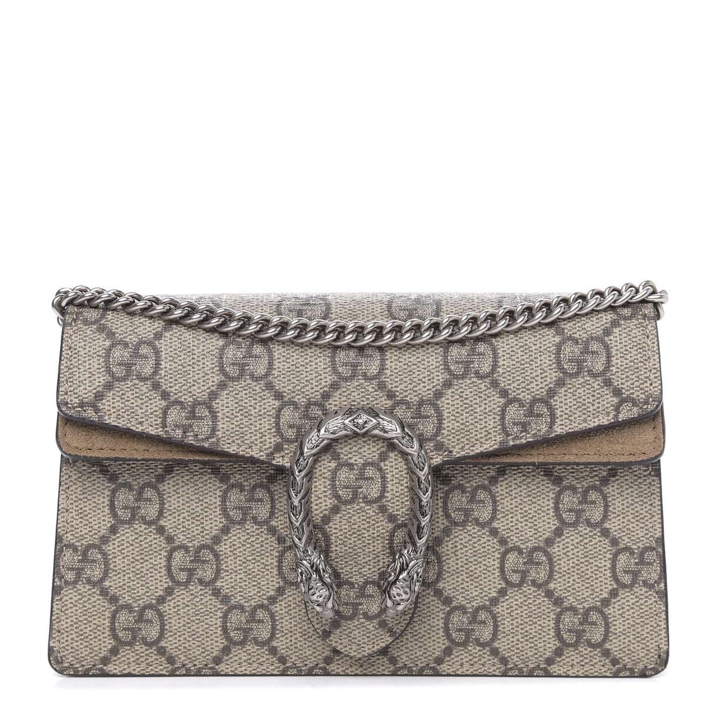 GG Supreme Monogram Super Mini Dionysus Shoulder Bag Taupe
