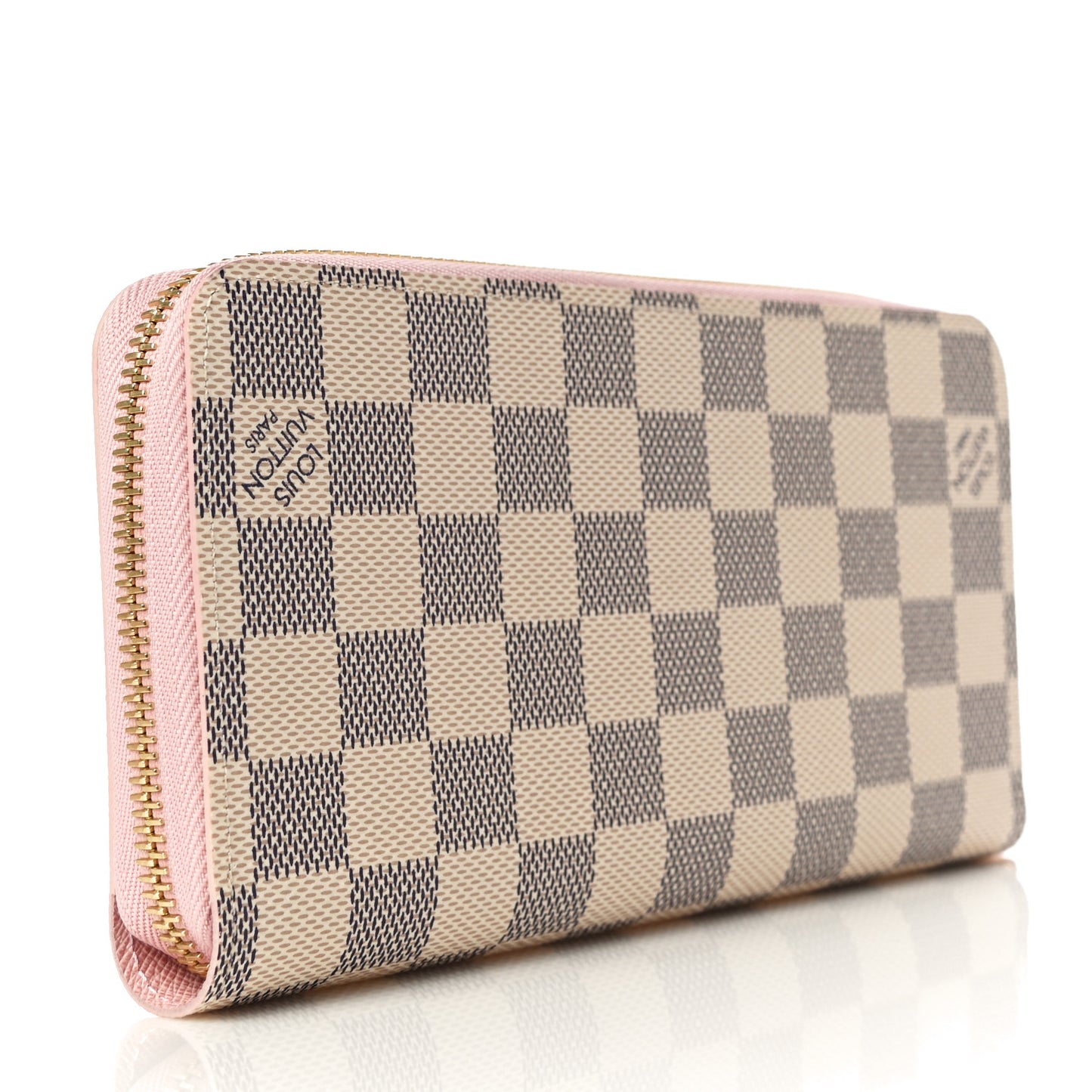 Damier Azur Zippy Wallet Rose Ballerine