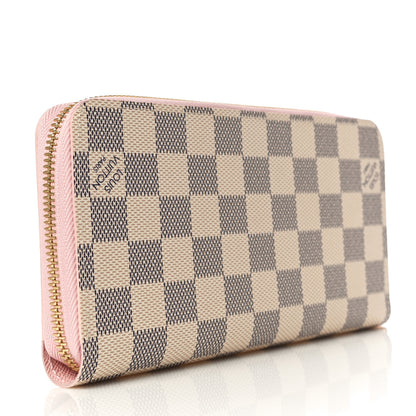 Louis Vuitton Damier Azur Zippy Wallet Rose Ballerine 3 of 10