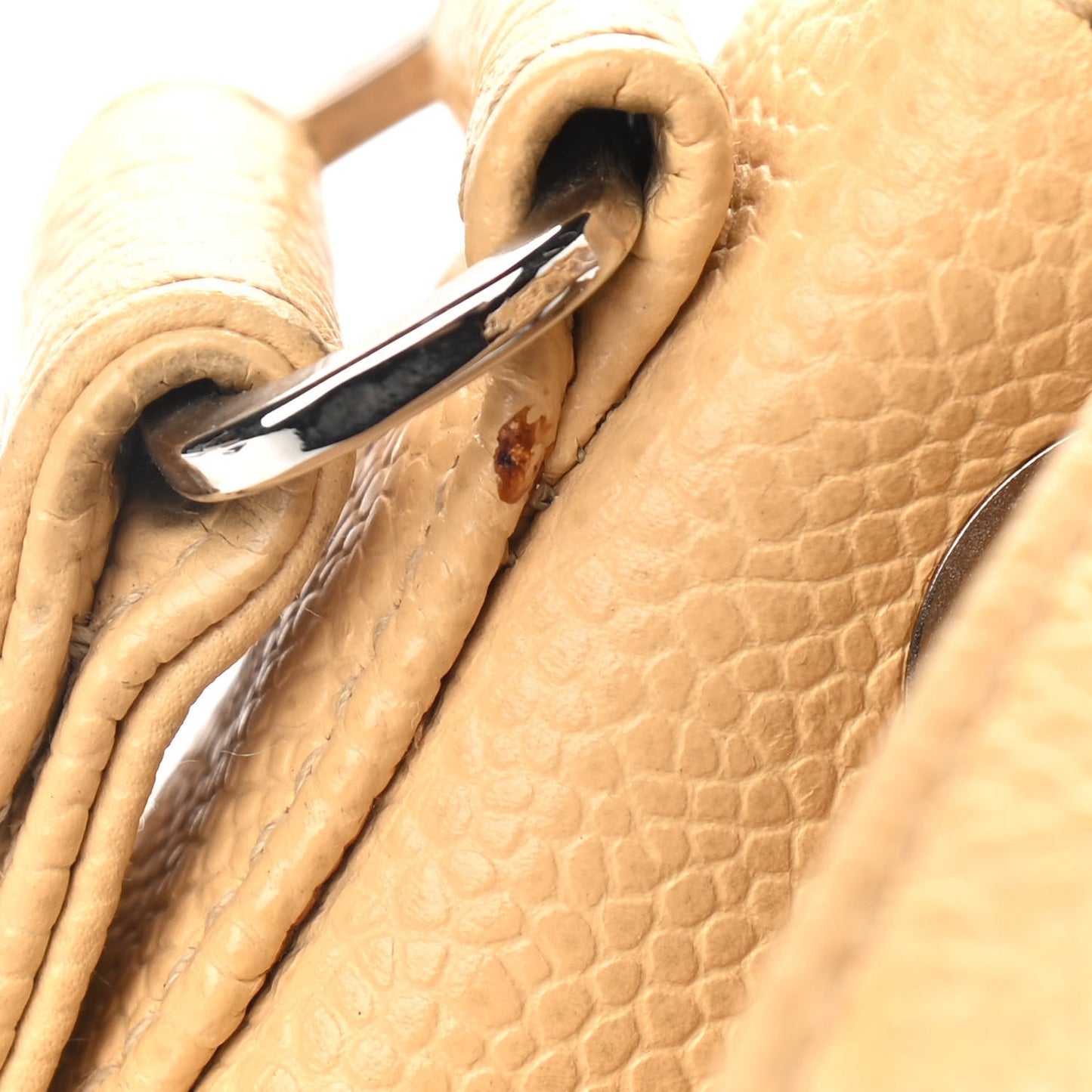 Caviar CC Drawstring Shoulder Bag Beige