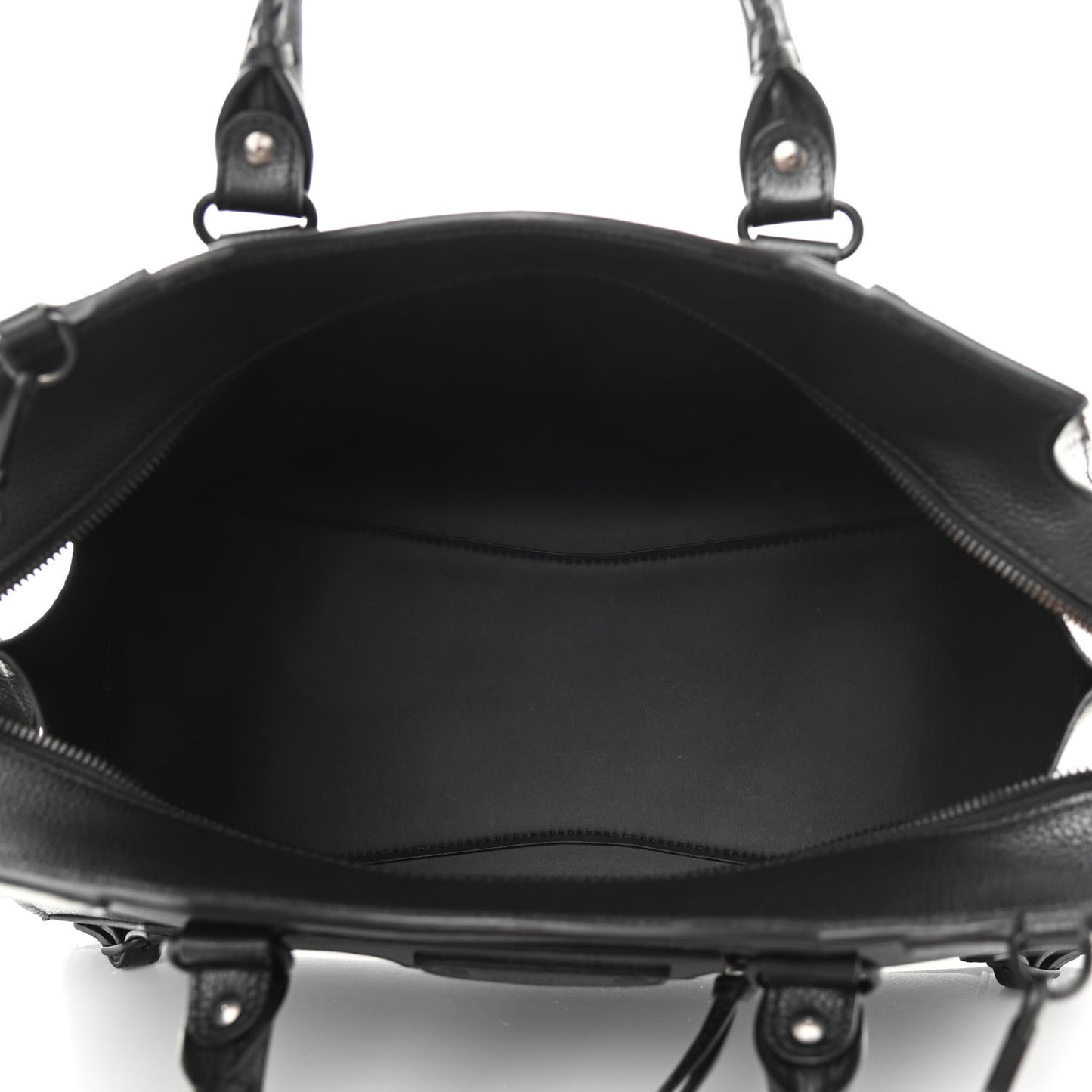 Grained Calfskin Black Hardware Neo Classic City Black